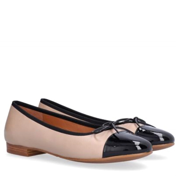 Billi Bi A8041 Ballerina, Black Patent/Beige Nappa